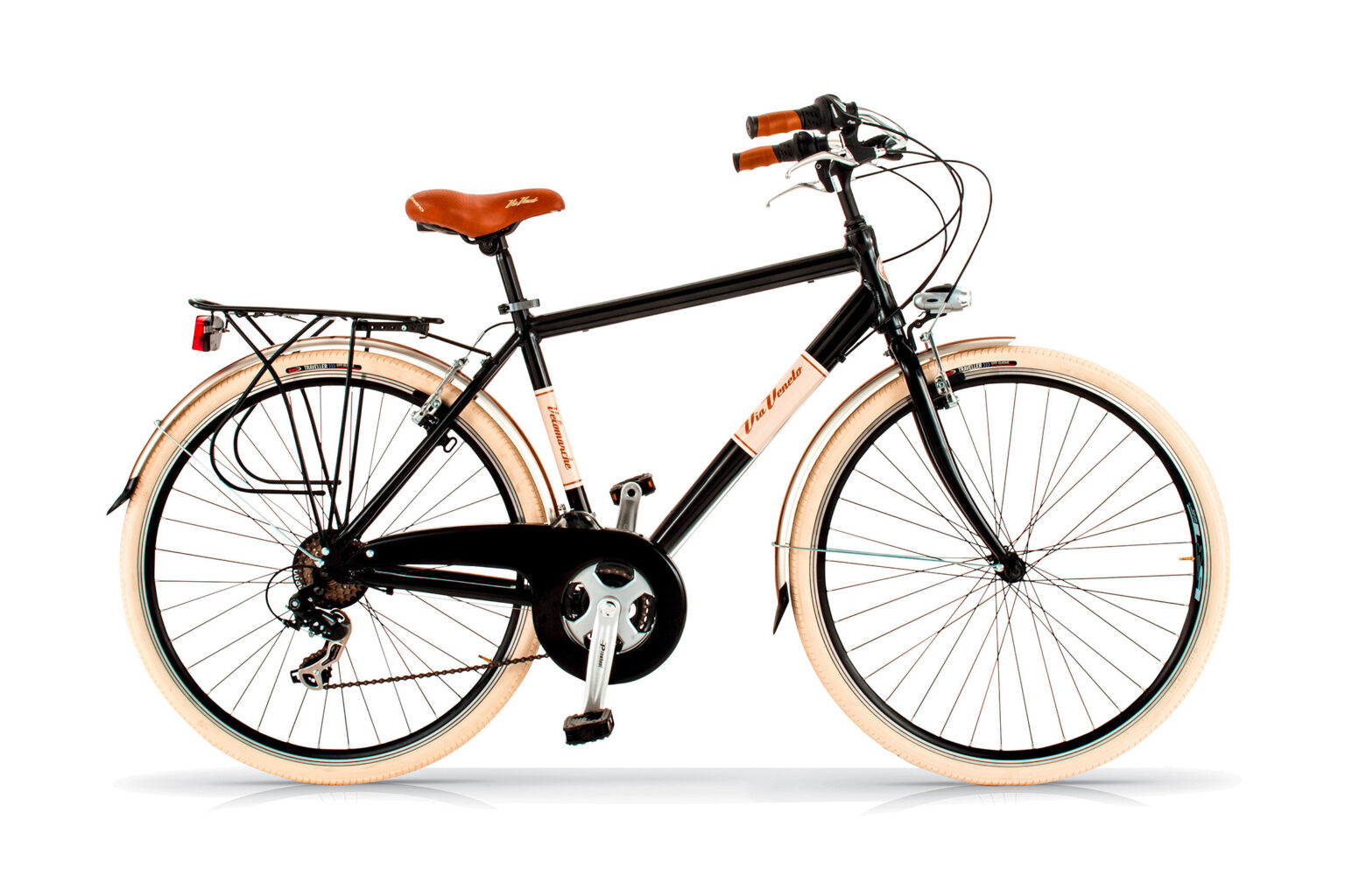 Bici Da Donna Via Veneto Elegance, Telaio In Alluminio Verde, Cambio Shimano 6 Velocità, 700x38C