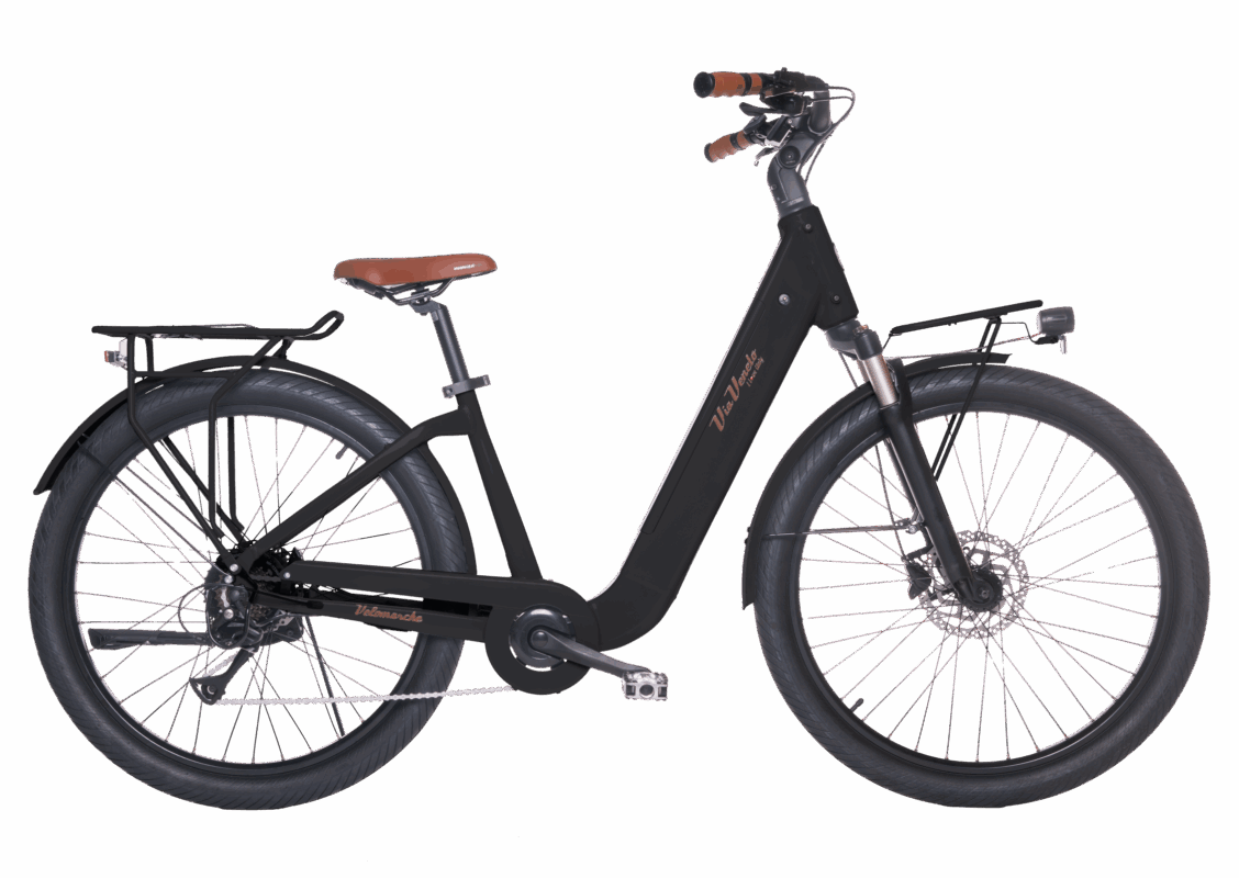 Bicicletta elettrica da donna E69L Amata PLUS Caffè nera